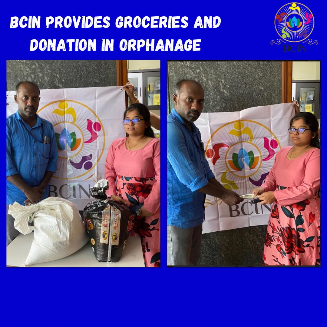 BCIN provides groceries to old age homes